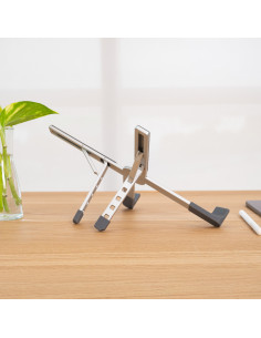 TooQ Soporte elevador plegable de aluminio para portátiles, Plata 2