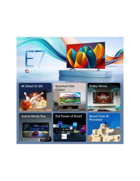 Hisense 50E77NQ 127 cm (50") 4K Ultra HD Smart TV Wifi Negro 350 cd / m²