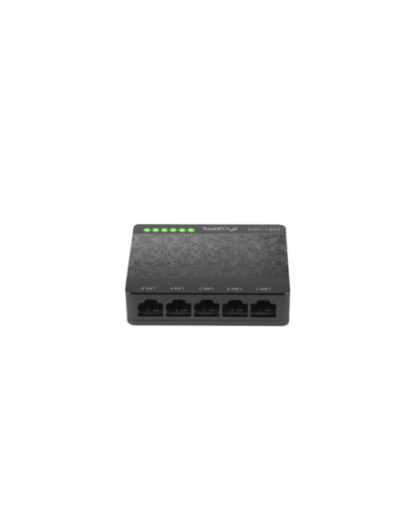 Lanberg DSP1-1005 switch No administrado Gigabit Ethernet (10/100/1000) Negro, Gris