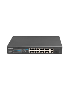 Lanberg RSFE-16P-2C-150 switch No administrado Gigabit Ethernet (10/100/1000) Energía sobre Ethernet (PoE) 1U Negro