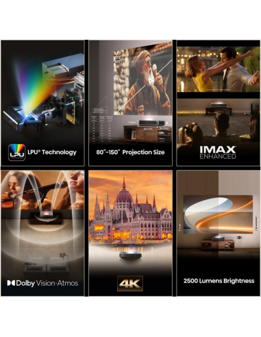 Hisense PT1 proyector de TV Negro 3D