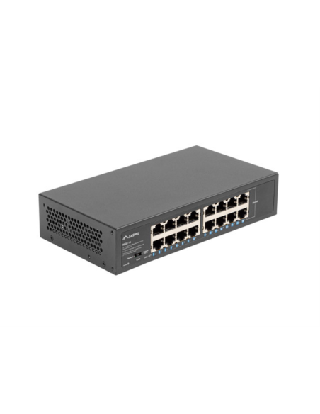 Lanberg RSGE-16 switch No administrado Gigabit Ethernet (10/100/1000) 1U Negro