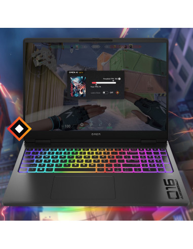 HP OMEN MAX Gaming Laptop 16-ah0038ns Intel Core Ultra 7 255HX Portátil 40,6 cm (16") WQXGA 32 GB DDR5-SDRAM NVIDIA GeForce RTX 