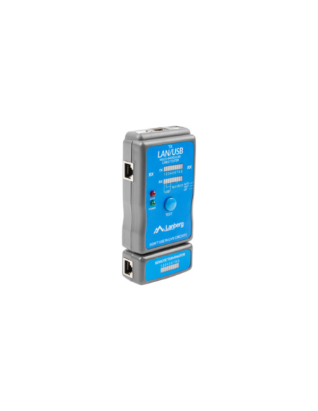 Lanberg NT-0403 comprobador de cables de red Comprobador de alimentación PoE Azul