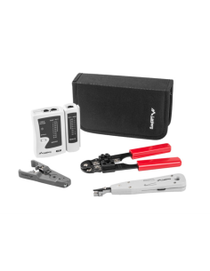 Lanberg KIT DE HERRAMIENTAS PARA REDES NT-0301 - TESTER - PELACABLES - CRIMPADORA - HERRAMIENTA DE I