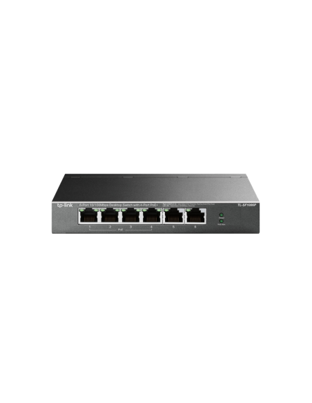 TP-Link TL-SF1006P switch No administrado Fast Ethernet (10/100) Energía sobre Ethernet (PoE) Negro