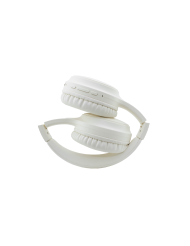 CoolBox AURICULARES BLUETOOTH 5.3 AIR40 CANCELACION RUIDO ANC BEIGE DIADEMA PLEGABLES