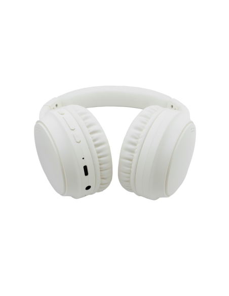 CoolBox AURICULARES BLUETOOTH 5.3 AIR40 CANCELACION RUIDO ANC BEIGE DIADEMA PLEGABLES