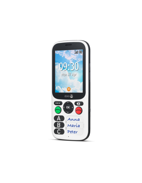 Doro 780X 7,11 cm (2.8") 117 g Negro, Blanco Característica del teléfono