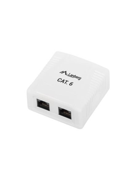 Lanberg OU6-0002-W caja de tomacorriente RJ-45 Blanco