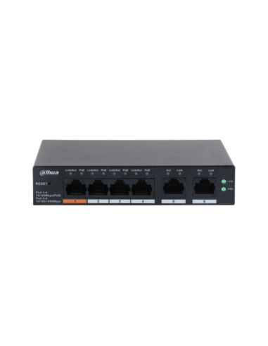 Dahua Technology DH-CS4006-4ET-60 switch Gestionado L2 Gigabit Ethernet (10/100/1000) Energía sobre Ethernet (PoE) Negro