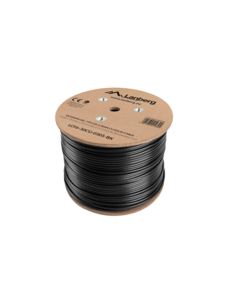 Lanberg LCF6-30CU-0305-BK cable de red Negro 305 m Cat6