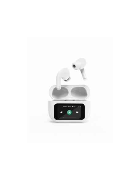 Gembird GMB Audio TWS-LCD-ANC-01-W auricular y casco Auriculares Inalámbrico Dentro de oído Llamadas/Música USB Tipo C Bluetooth