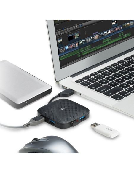TP-Link UH400 USB 3.2 Gen 1 (3.1 Gen 1) Type-A 5000 Mbit/s Negro