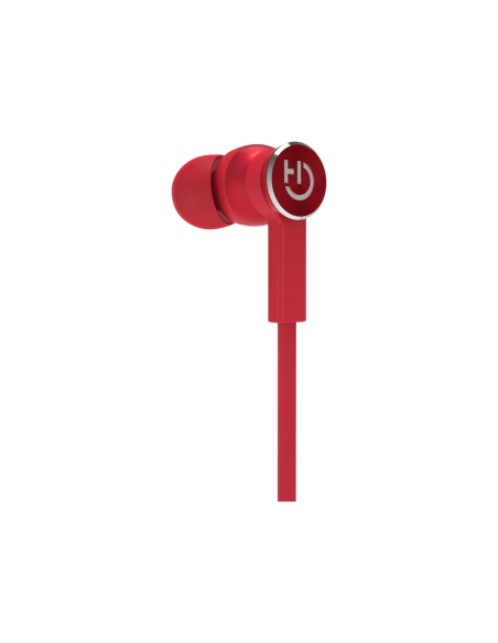 Hiditec AKEN Auriculares Inalámbrico Dentro de oído, Banda para cuello Llamadas/Música Bluetooth Rojo