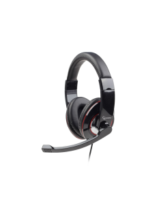 Gembird MHS-U-001 auricular y casco Auriculares Alámbrico Diadema Llamadas/Música Negro