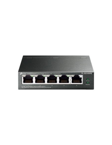 TP-Link TL-SG105PE switch Gestionado L2 Gigabit Ethernet (10/100/1000) Energía sobre Ethernet (PoE) Negro
