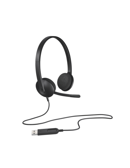 Logitech 981-000475 auricular y casco Auriculares Alámbrico Diadema Oficina/Centro de llamadas USB tipo A Negro