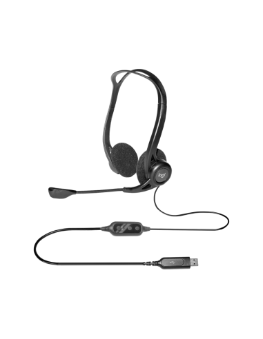 Logitech 981-000100 auricular y casco Auriculares Alámbrico Diadema Llamadas/Música USB tipo A Negro