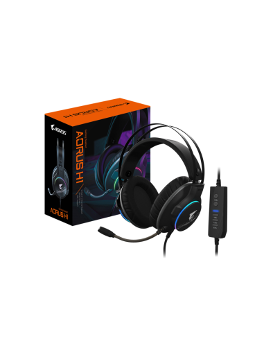 GIGABYTE AORUS H1 auricular y casco Auriculares Alámbrico Diadema Juego USB tipo A Negro
