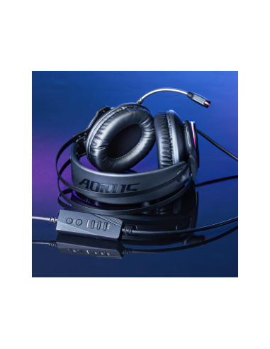 GIGABYTE AORUS H1 auricular y casco Auriculares Alámbrico Diadema Juego USB tipo A Negro