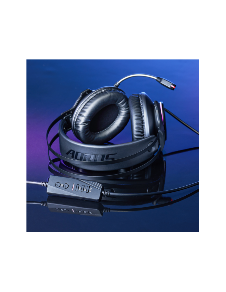 GIGABYTE AORUS H1 auricular y casco Auriculares Alámbrico Diadema Juego USB tipo A Negro