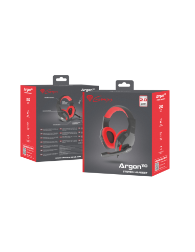GENESIS Argon 110 Auriculares Alámbrico Diadema Juego Negro, Rojo