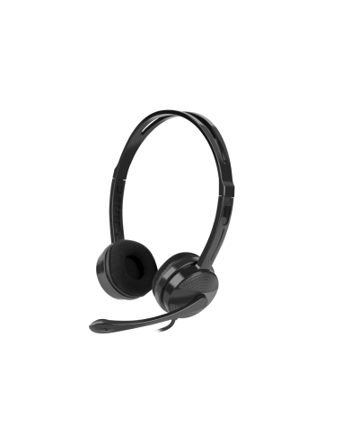 NATEC Canary Auriculares Alámbrico Diadema Oficina/Centro de llamadas Negro