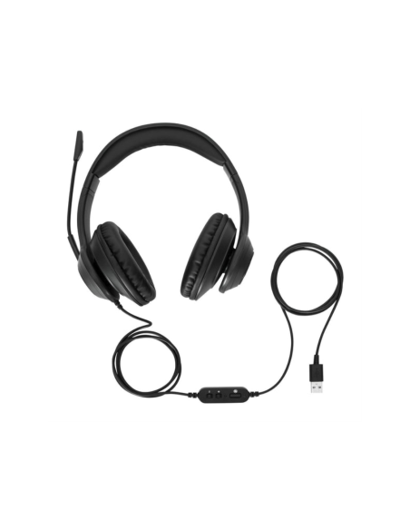 Targus AEH102GL auricular y casco Auriculares Alámbrico Diadema Llamadas/Música USB tipo A Negro