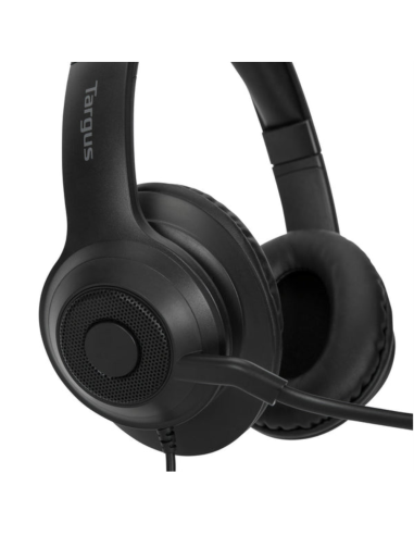 Targus AEH102GL auricular y casco Auriculares Alámbrico Diadema Llamadas/Música USB tipo A Negro