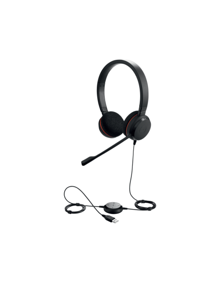 Jabra Evolve 20 Auriculares Alámbrico Diadema Oficina/Centro de llamadas USB tipo A Negro