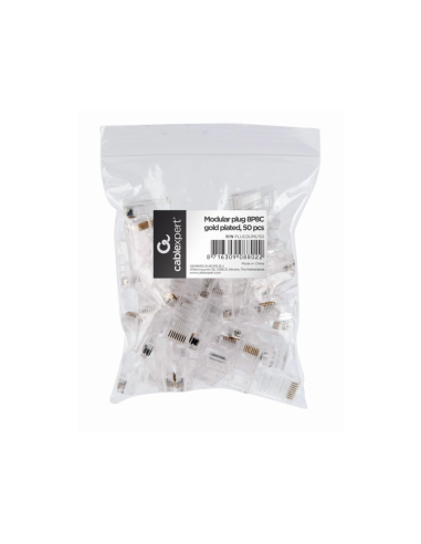 Gembird PLUG3UP6/50 conector RJ-45 Transparente