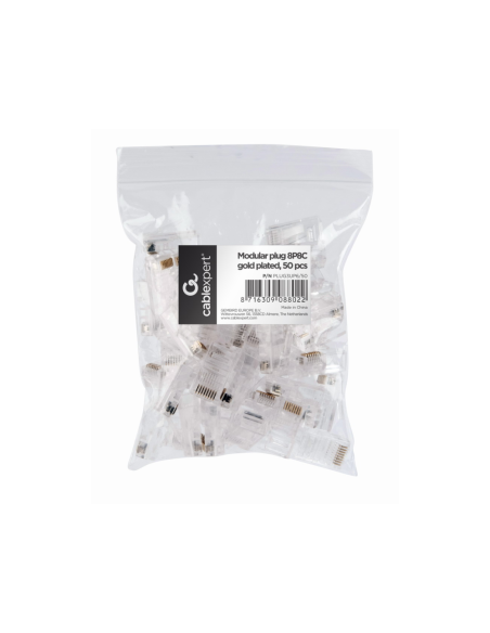 Gembird PLUG3UP6/50 conector RJ-45 Transparente