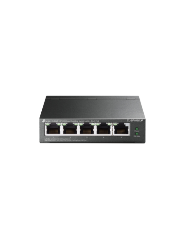 TP-Link TL-SF1005LP switch No administrado Fast Ethernet (10/100) Energía sobre Ethernet (PoE) Negro