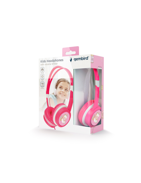 Gembird MHP-JR-PK auricular y casco Auriculares Alámbrico Diadema Música Rosa