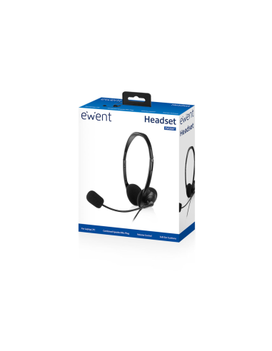 Ewent EW3567 auricular y casco Auriculares Alámbrico Diadema Llamadas/Música Negro