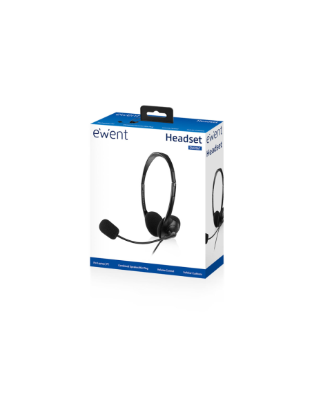 Ewent EW3567 auricular y casco Auriculares Alámbrico Diadema Llamadas/Música Negro