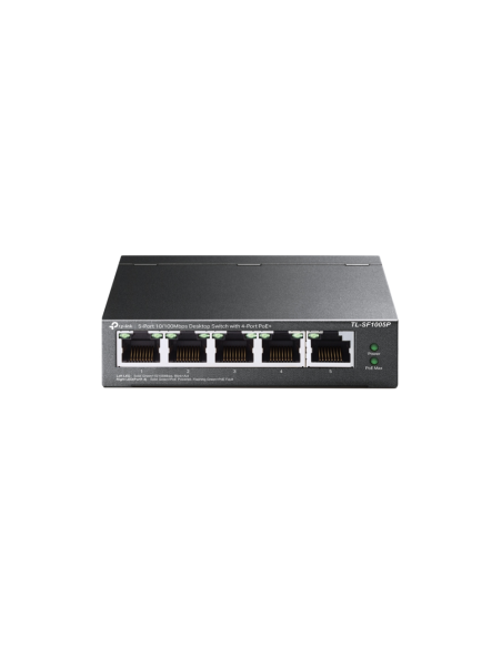 TP-Link TL-SF1005P No administrado Fast Ethernet (10/100) Energía sobre Ethernet (PoE) Negro