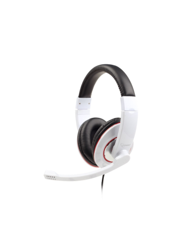 Gembird MHS-001-GW auricular y casco Auriculares Alámbrico Diadema Llamadas/Música Blanco