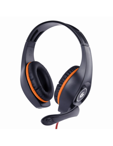 Gembird GHS-05-O auricular y casco Auriculares Alámbrico Diadema Juego Negro, Naranja