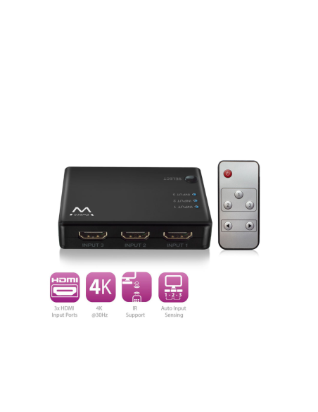 Ewent EW3730 interruptor de video HDMI