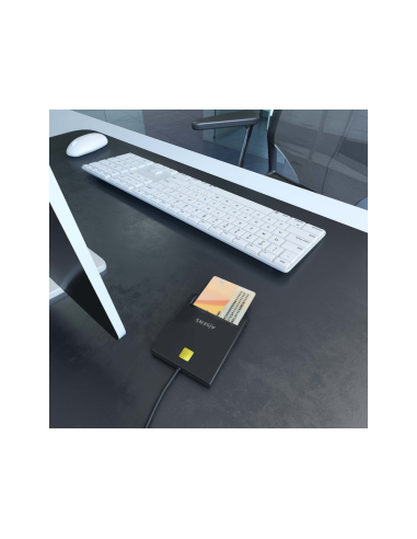 AISENS Lector de Tarjeta Inteligente DNI, Negro