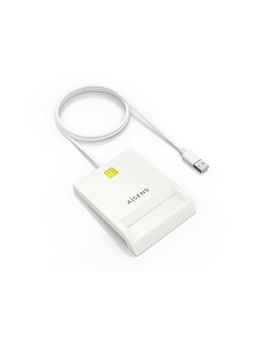 AISENS Lector de Tarjeta Inteligente DNI, Blanco