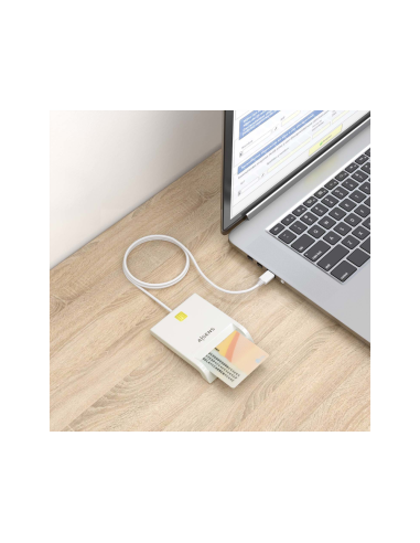 AISENS Lector de Tarjeta Inteligente DNI, Blanco