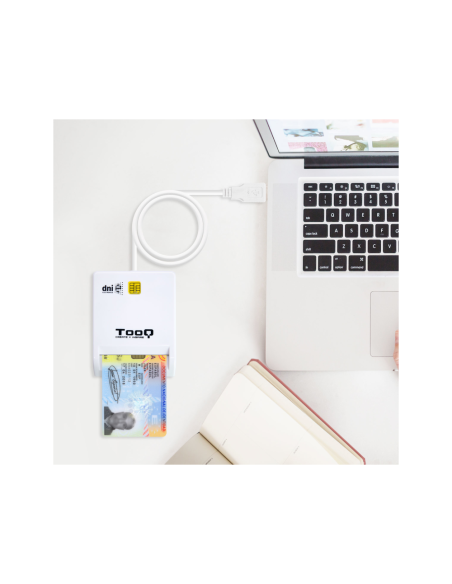 TooQ TQR-210W lector de tarjeta inteligente Interior USB 2.0 Blanco