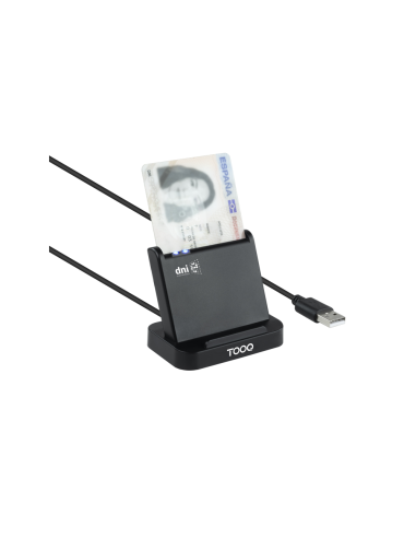 TooQ Lector de Tarjetas Inteligentes DNIe VISION USB 2.0, Negro