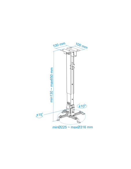 TooQ PJ2012T-S montaje para projector