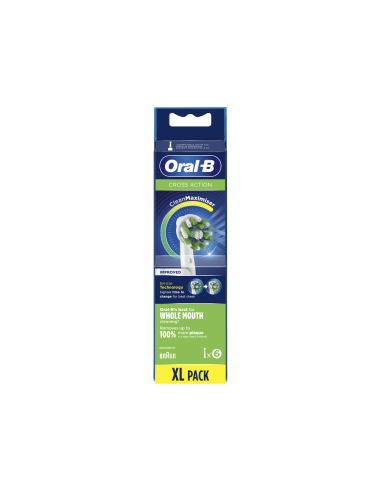 Oral-B CrossAction 80339345 cepillo de cabello 6 pieza(s) Azul, Verde, Blanco
