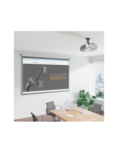 AISENS Soporte Universal Giratorio, Inclinable de Techo para Proyector 13.5Kg, Negro