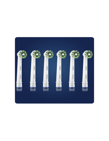 Oral-B CrossAction 80339345 cepillo de cabello 6 pieza(s) Azul, Verde, Blanco